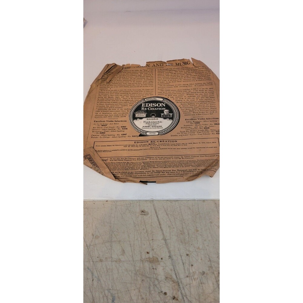 EDISON DIAMOND DISC 82095-L Albert Spalding (Classical)